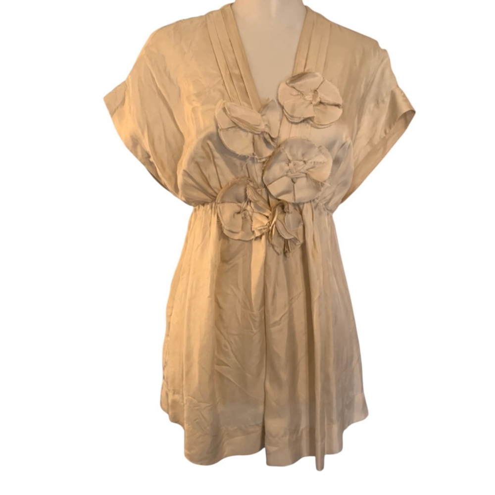 Robert Rodriguez Beige Silk Top Size 2, $120 MSRP